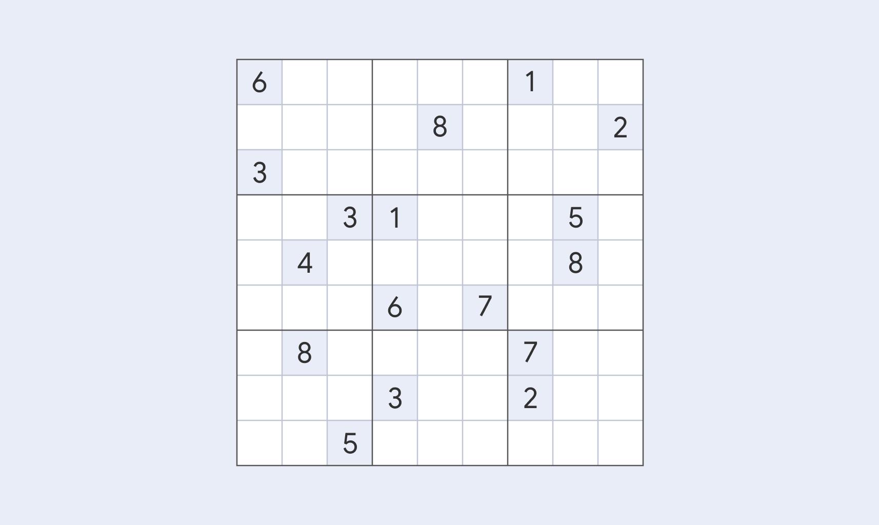 Expert Sudoku puzzle example